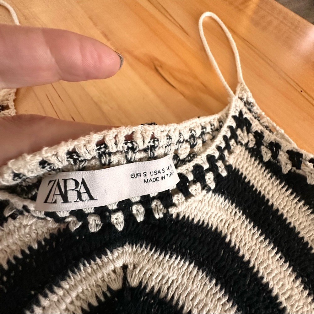 ZARA crochet knit dress S - Picture 5 of 5